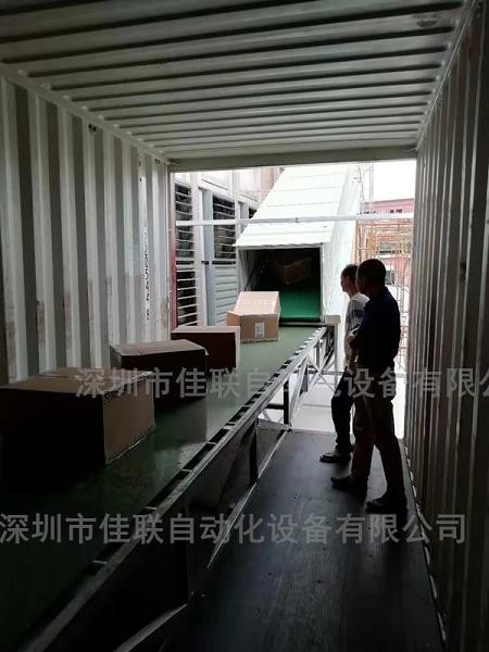 定制三樓倉庫出貨輸送帶 加長皮帶傳輸機 上貨下貨輸送帶