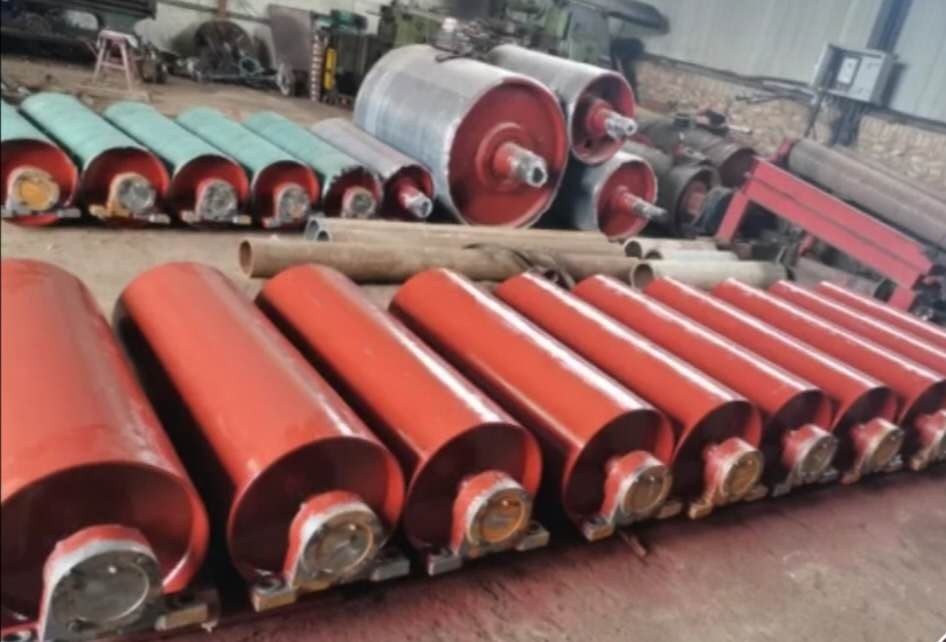 聚氨酯滾筒鑄膠改向滾筒樹德輸送機滾筒廠家