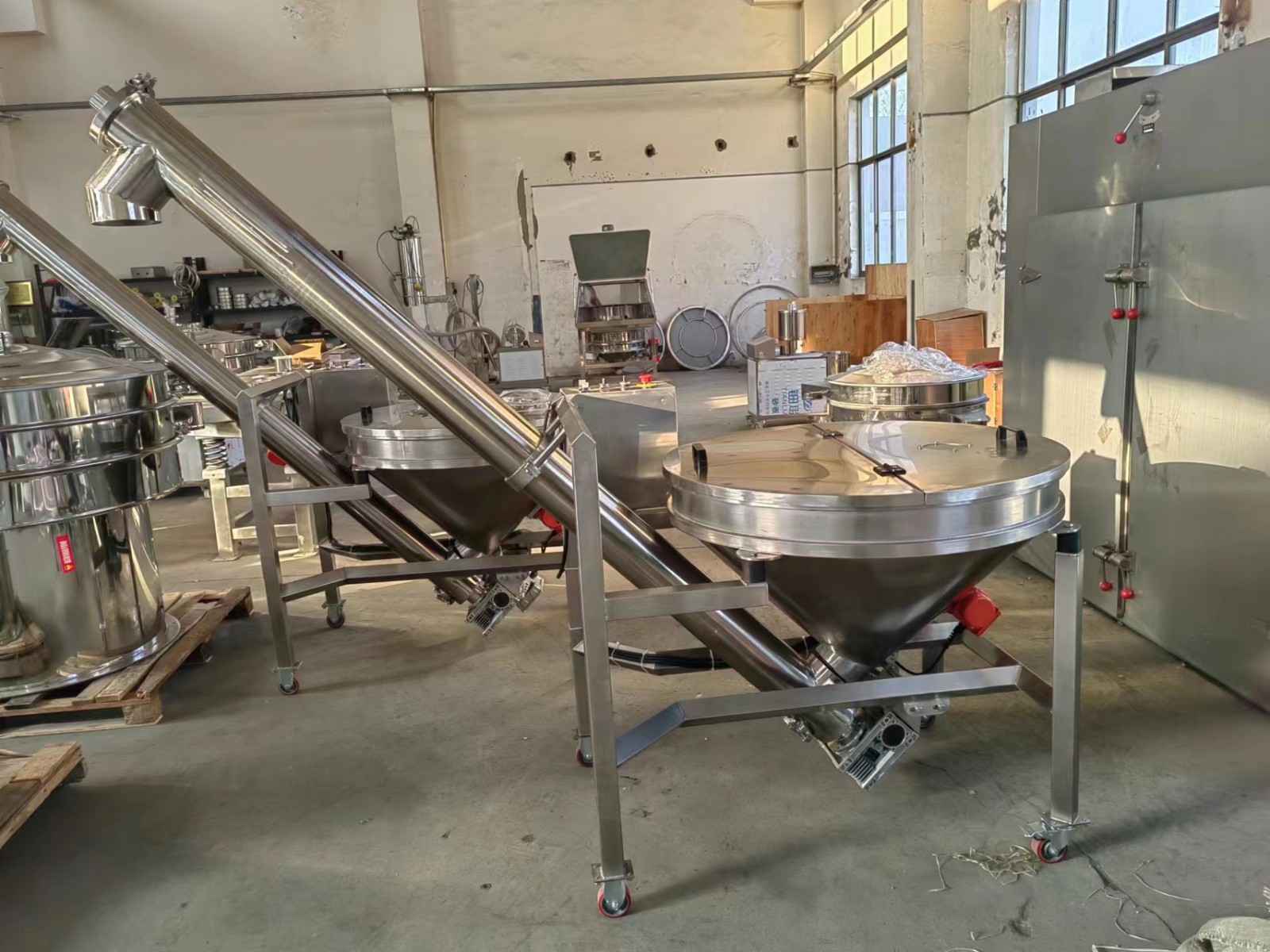螺旋輸送機 蛟龍攪拌站上料機 粉末輸送機