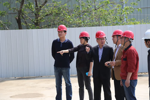 常州市武進區水務局至三川德青工程機械清淤項目工地及污泥固化現場考察指導