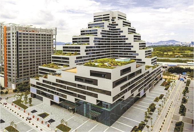 綠色建筑:深業泰然大廈。